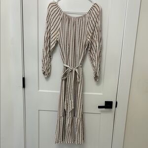 Striped Off-Shoulder Dress